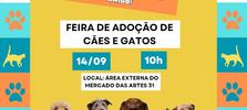 Mercado das Artes 31 realiza primeira edição da Feira de adoção de cães e gatos