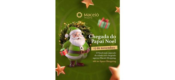 Papai Noel chega ao Maceió Shopping no próximo domingo