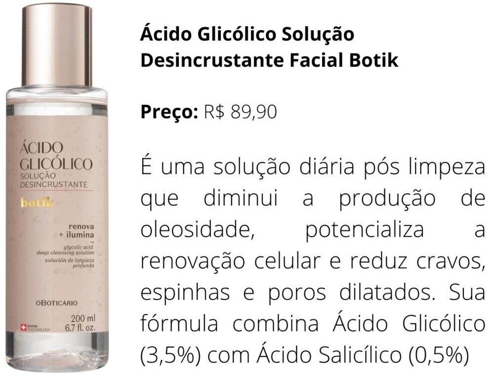 Botik Marca De Cuidados Faciais Do Boticário Lança Linha De Ácido Glicólico Que Promove 7009