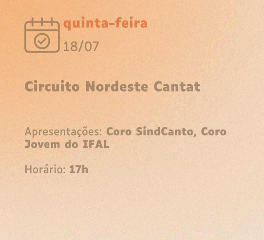 Mercado recebe Circuito Nordeste Cantat nesta quinta-feira